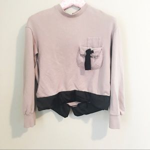 Eryn Brinie | Tan and Black Zip Back Sweatshirt